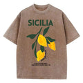 SICILIA – Oversized cotton T-shirt with lemon print