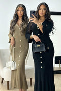 THERESSA – Knitted dress with flare sleeves