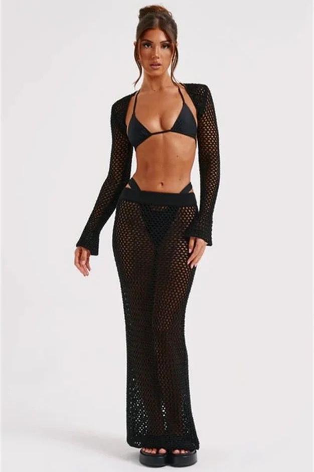 ARIA combo set - 2-piece beach outfit high waist skirt &amp; bolero