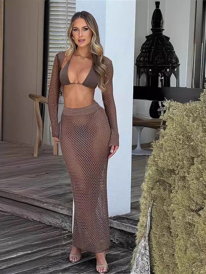 ARIA combo set - 2-piece beach outfit high waist skirt &amp; bolero