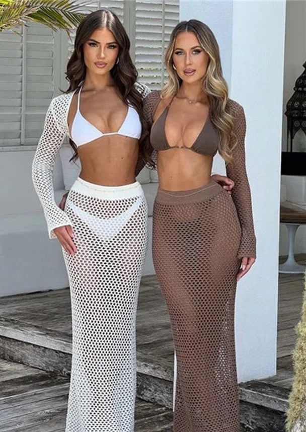 ARIA combo set - 2-piece beach outfit high waist skirt &amp; bolero