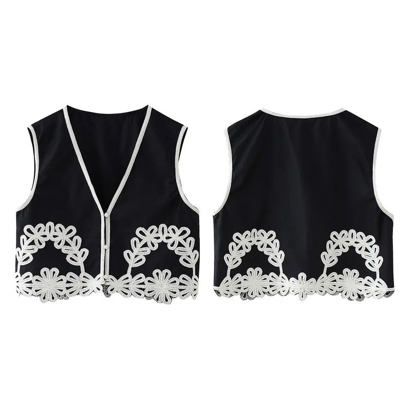 MIREIA - combination option: trousers / skirt / vest - with folklore embroidery