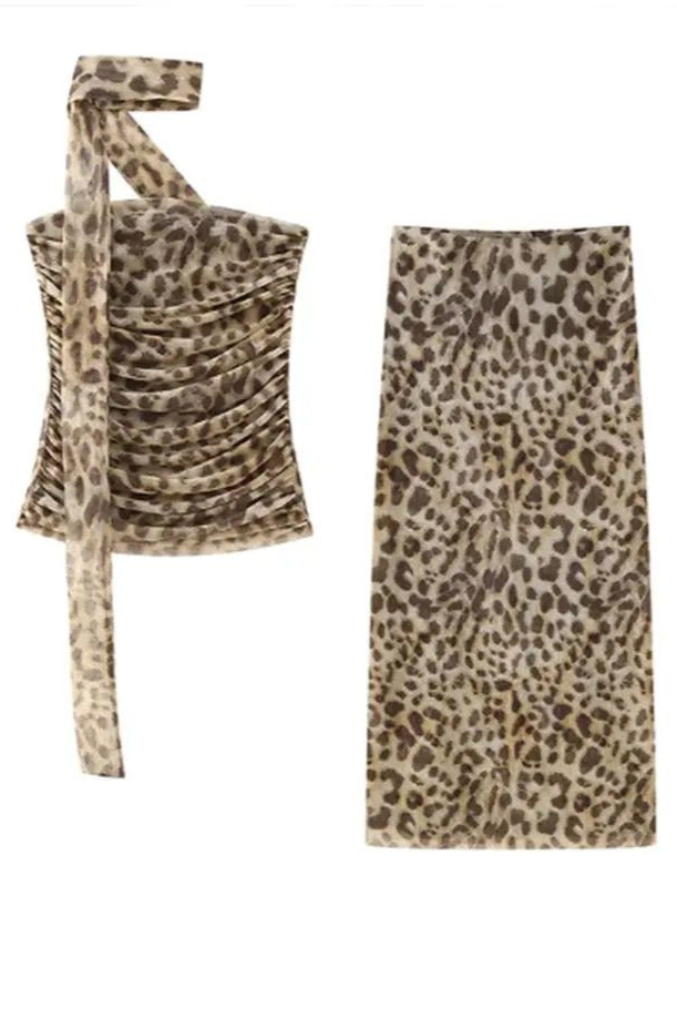 Combo set LEO Print SKIRT &amp; TOP