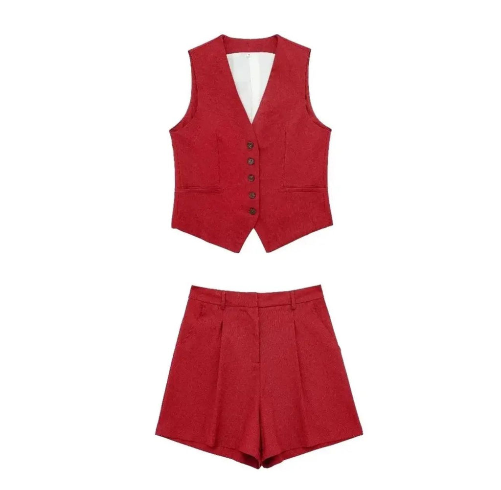 CHIARA - Combi set shorts &amp; vest