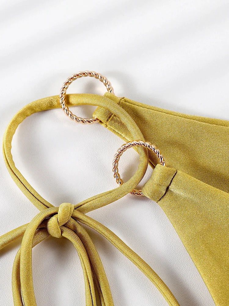DONA - Bikini set with pleats and ring details