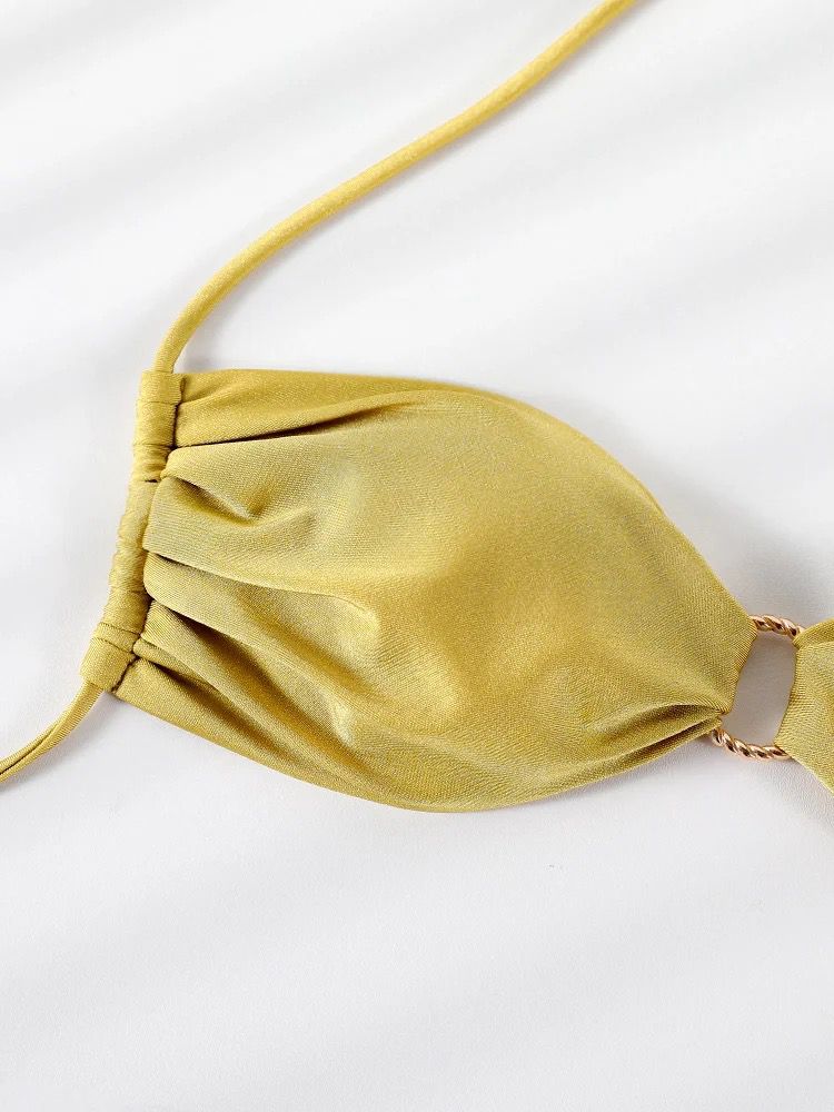 DONA - Bikini set with pleats and ring details