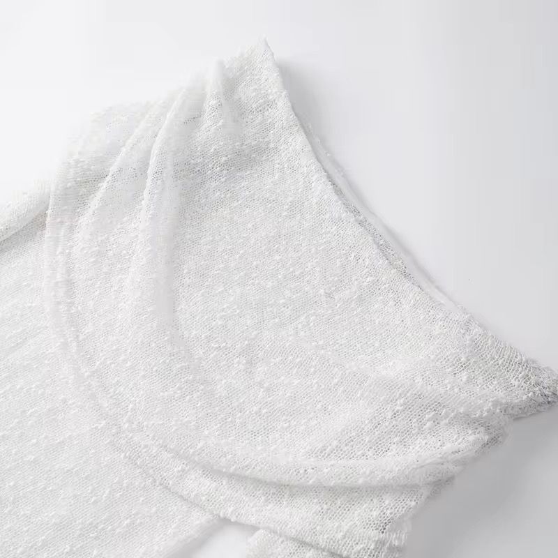 KELLY - Mini knitted dress with Carmen neckline