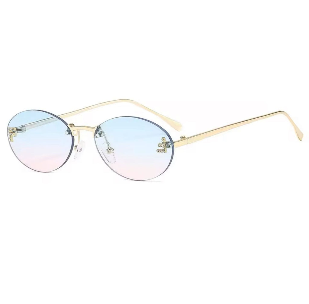 EGLE - Sunglasses with golden frames and colored lenses