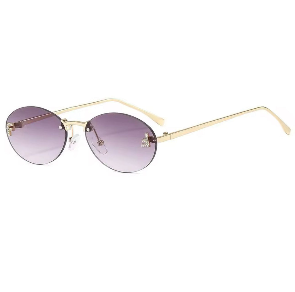 EGLE - Sunglasses with golden frames and colored lenses