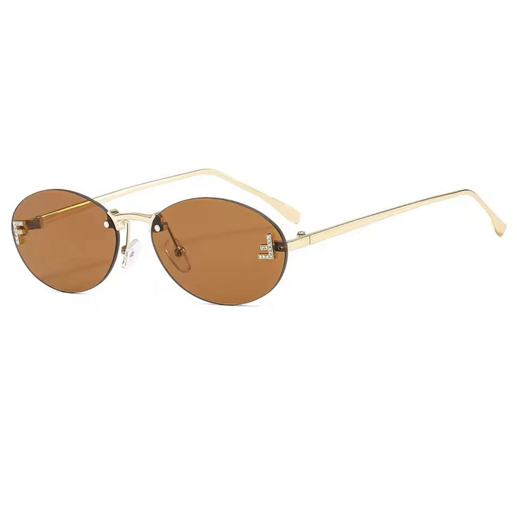 EGLE - Sunglasses with golden frames and colored lenses