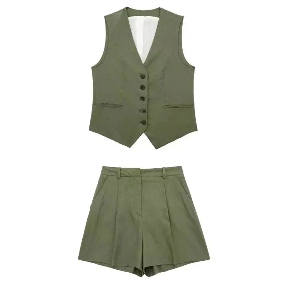 CHIARA - Combi set shorts &amp; vest