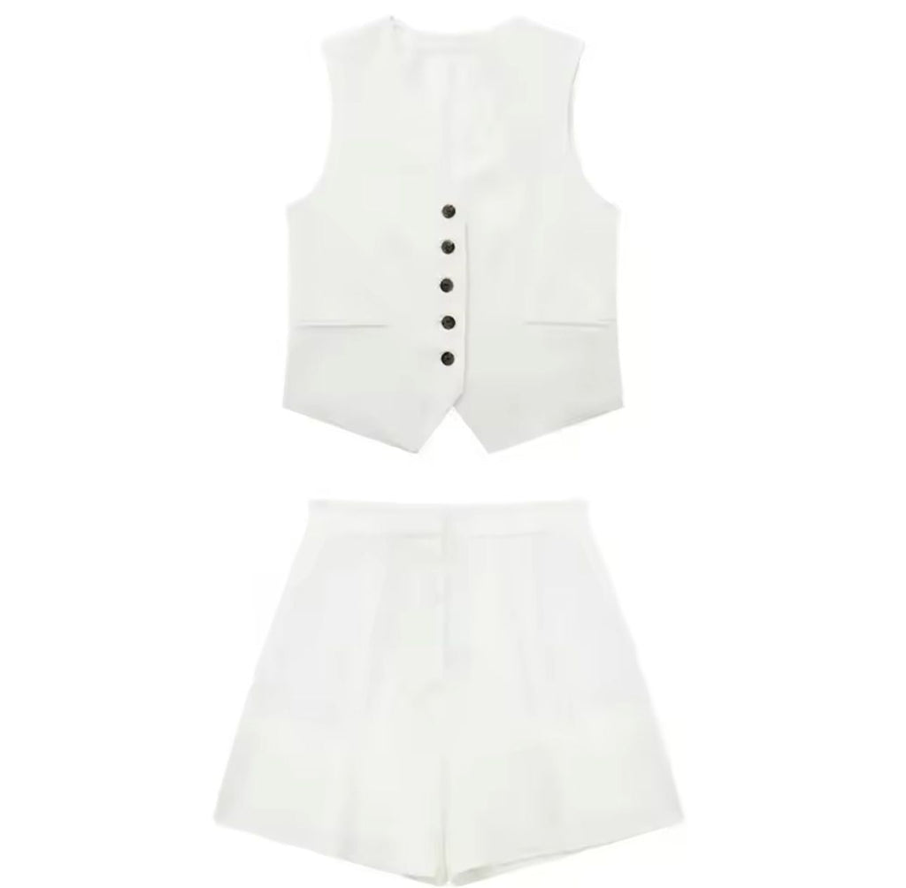 CHIARA - Combi set shorts &amp; vest