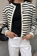 DIANA combo set - striped knitted shorts and jacket